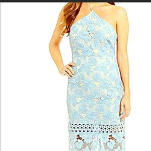 NWT Gianni Bini Lacey Dress- Powder Blue Sz12